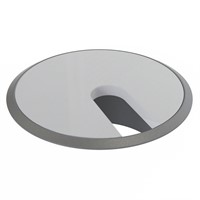 Powerdot Grommet - svart genomföring med silver dekorlock
